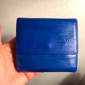 Louis Vuitton Blue Epi Bifold Wallet